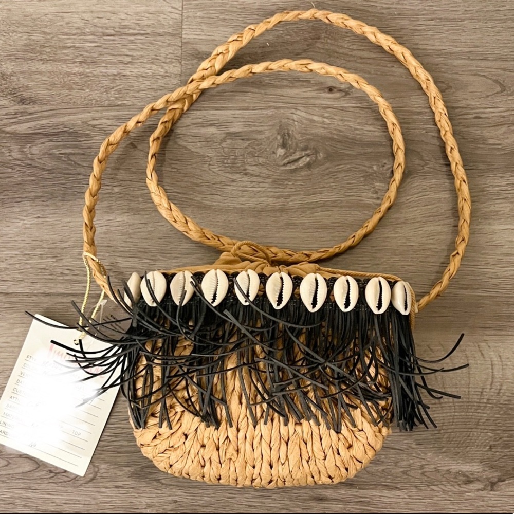 Handmade Straw Crossbody Bag